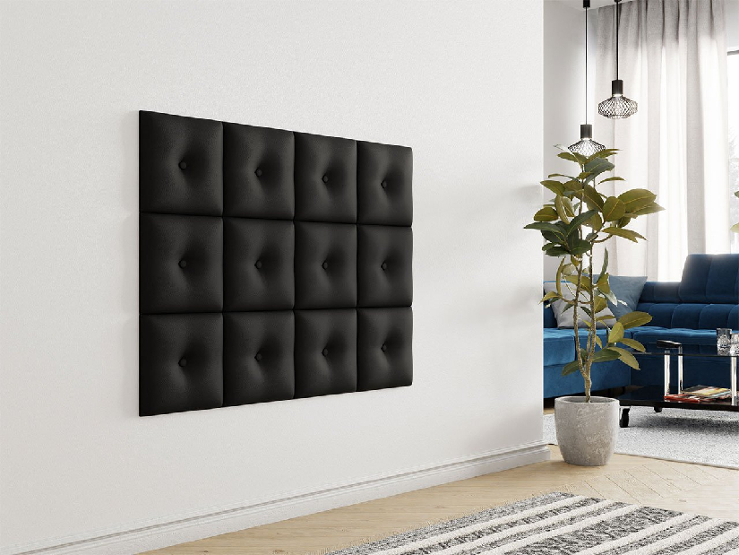 Kárpitozott fali panel Athena 30x30 (öko-bőr Soft 011 + fekete)