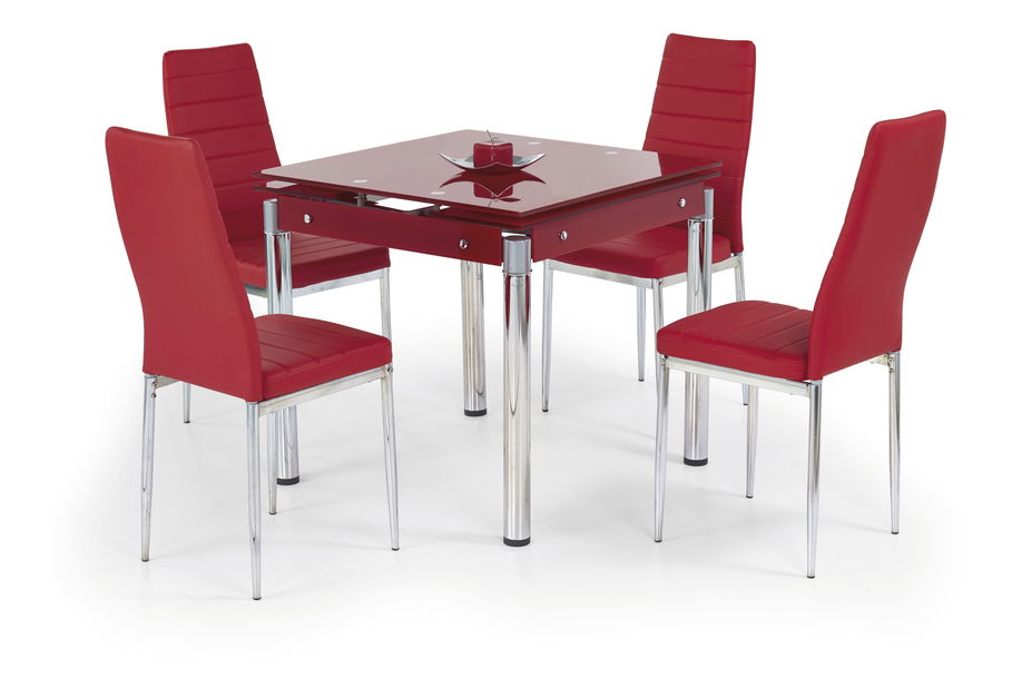 Masă de sufragerie Kendal Roșu (pentru 4 persoane)