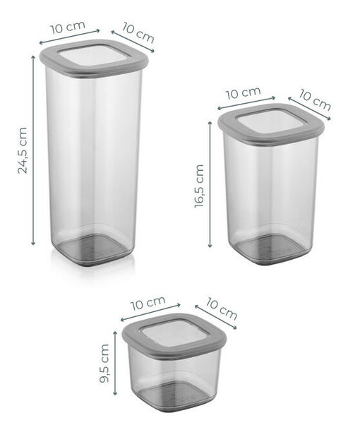 Set posuda za pohranu hrane (9 kom.) Boxy 09 (antracit)