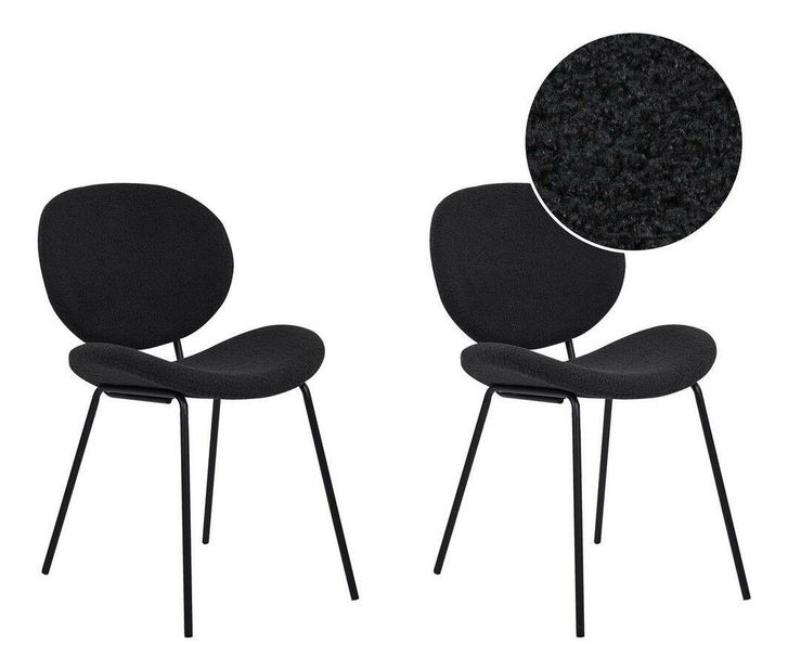 Set 2 ks jedálenských stoličiek Luaza (čierna)