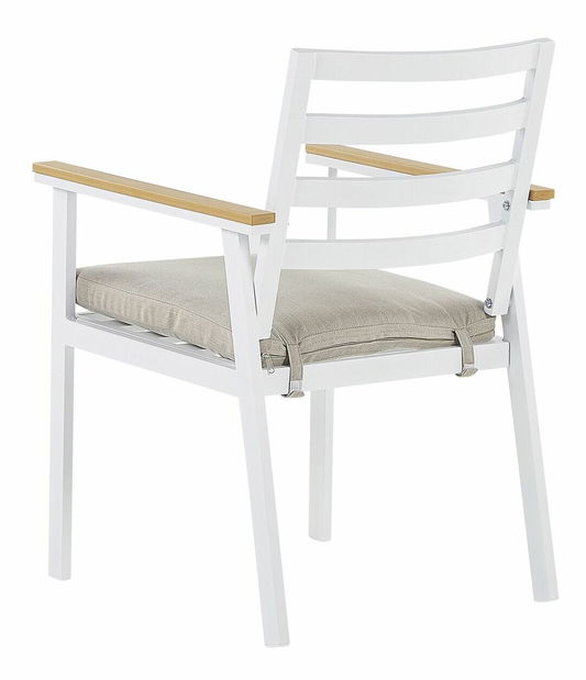 Set 4 ks záhradných stoličiek Cork (biela)