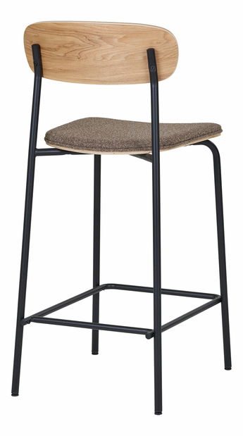 Barová stolička Emelina 2 (prírodná + hnedá + čierna)