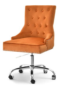 Stolička Sonia (oranžová + chrómová)