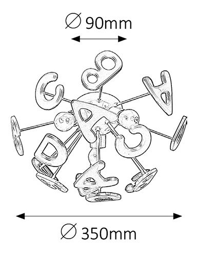 Corp iluminat decorativ Abc 4608 (multicolor)