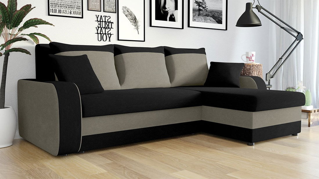 Kutna garnitura Maddox (siva + crna)