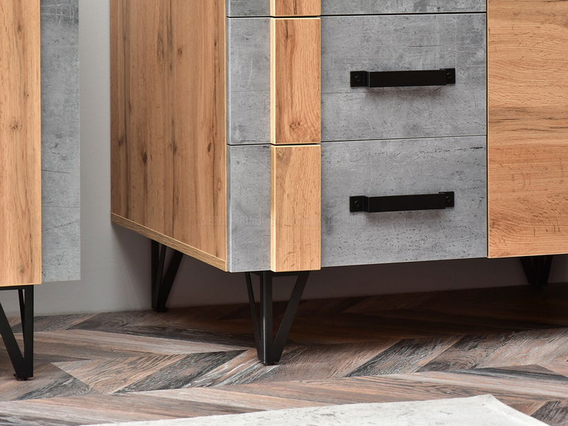 Mobilier living Subrayado 03 (stejar + negru)