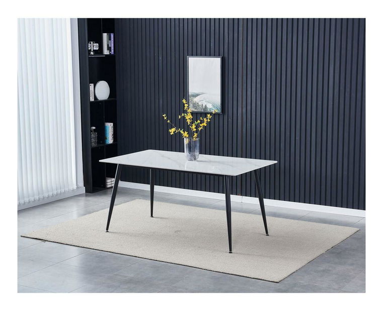 Blagovaonski stol Habaneros (bijeli mramor) (za 6 osoba)