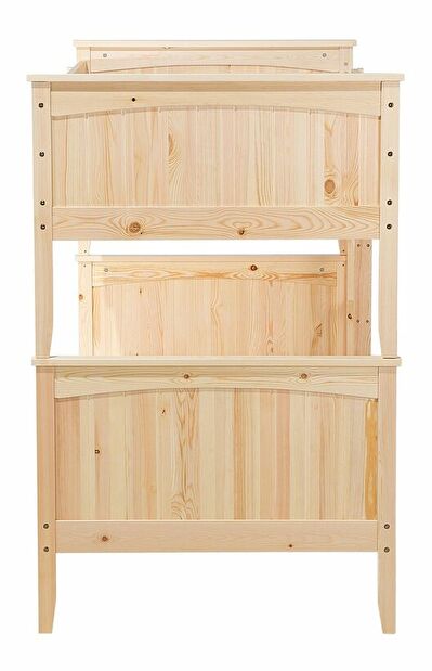 Poschodová posteľ 90 cm RADIN (s roštom) (svetlé drevo)