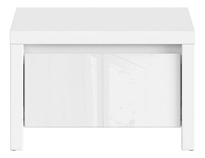 Nočný stolík BRW Kaspian KOM1S (biela + lesk biely) 