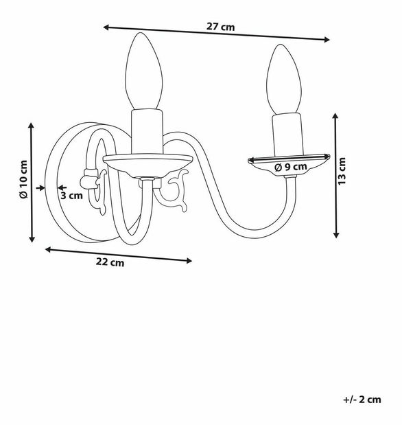 Nástenné svietidlo Briston (biela)