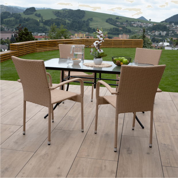 Scaun de grădină Vinata (maro deschis) 