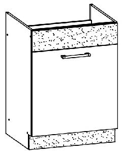 Dolná kuchynská skrinka pod drez Modesta MD18 D60Z