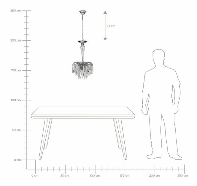 Luster Oraza (strieborná)