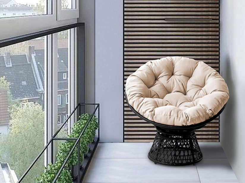 Fotoliu rotativ de grădină Mirjan Arliss (Cadru) (crem)