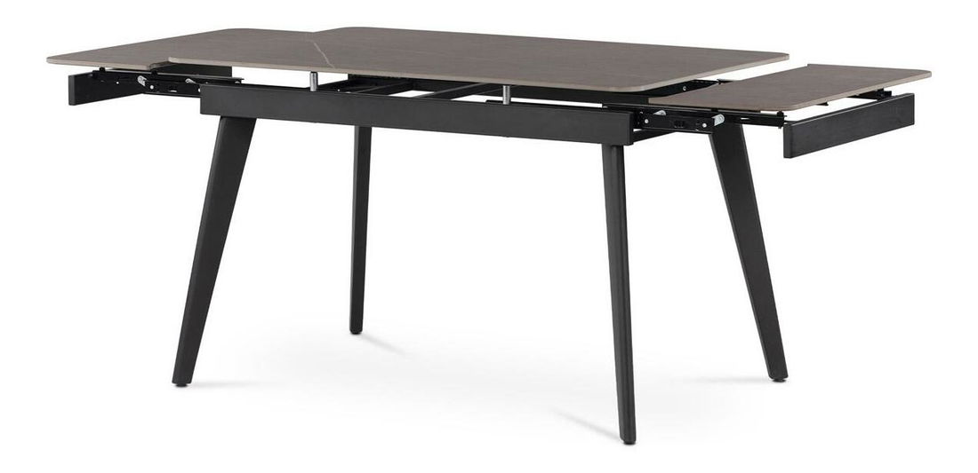 Masă sufragerie extensibilă Hildebranda (gri marmură) (pentru 4-6 persoane)