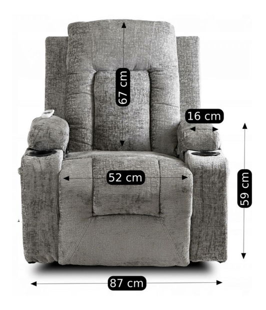 Masszázsfotel Banesto (szürke) 
