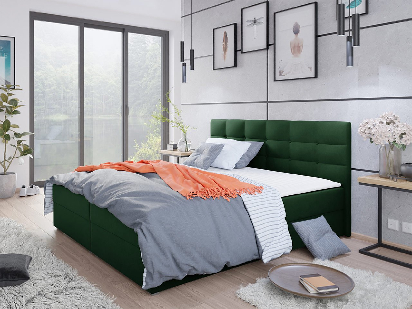 Manželská posteľ Boxspring Sebastian -1 (160x200) (Itaka 10)