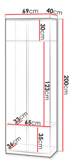 Ormar za garderobu 2D Semplo SM 01 (alpsko bijela) 