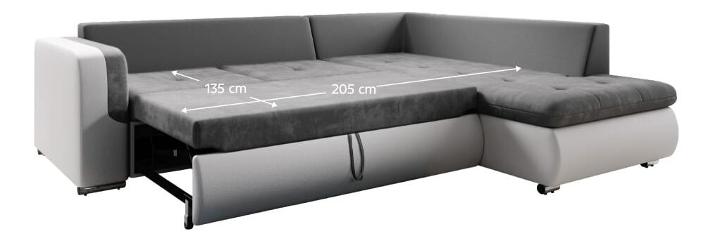 Colțar extensibil Foldo (seal 96 piele ecologică) (D)