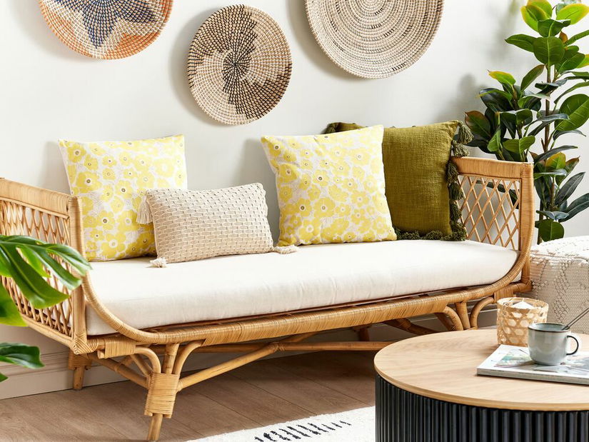 Set 2 buc perne decorative 45 x 45 cm Trite (galben)