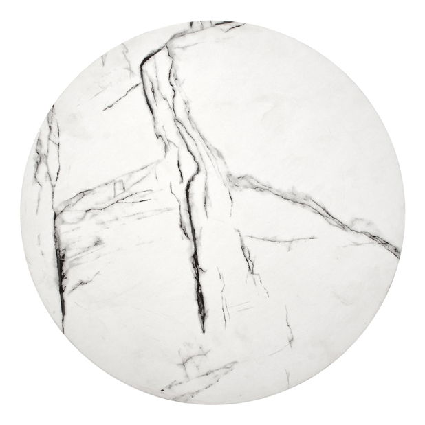 Stolić za kavu Anecca S (bijeli mramor + crna)