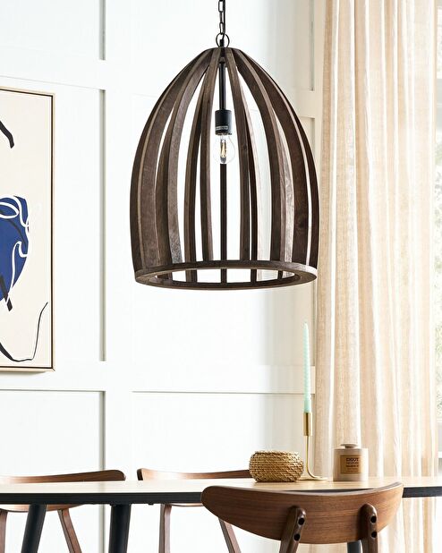 Viseća lampa Manko (tamno drvo)