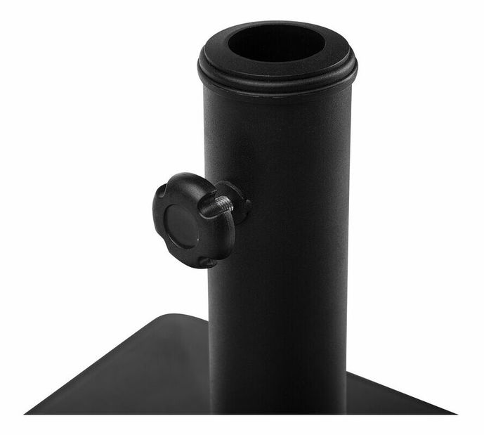 Stojan na zahradný dáždnik 50 cm ELFIR (betón) (štvorec) (čierna)