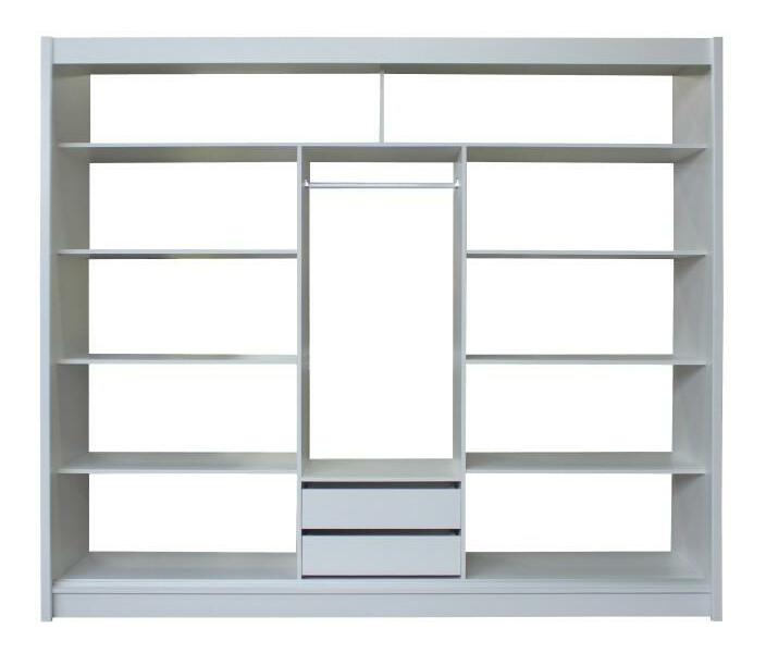 Ormar za garderobu Magnet 250 (bijela + crna) *rasprodaja