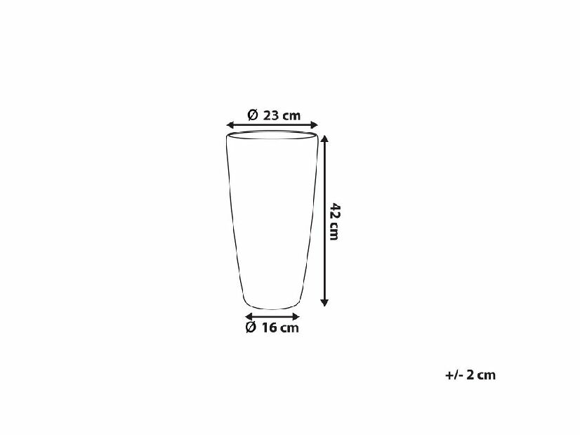 Posuda za cvijeće ADORA 42x23x23 cm (kamen) (siva)