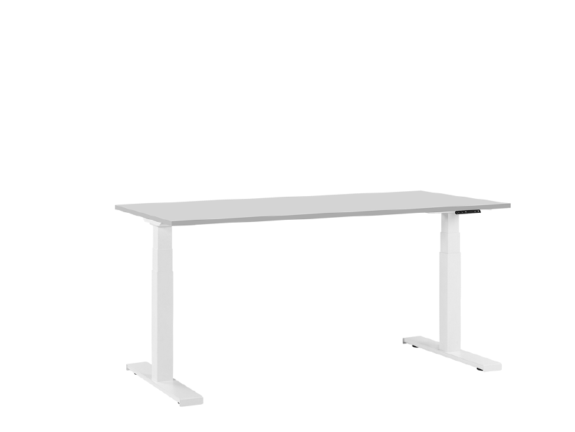 Písací stôl DESIRA II (180x80 cm) (sivá) (el. nastaviteľný)