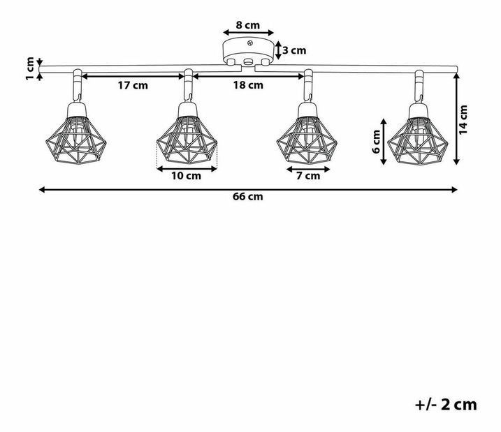 Stropna svjetiljka Erick (zlatna)