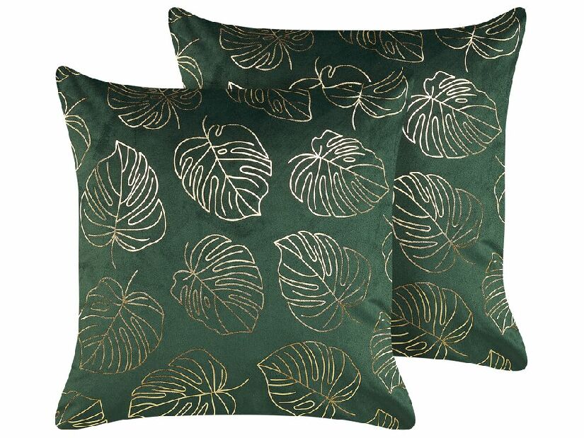 Set 2 perne decorative 45 x 45 cm Monster (verde deschis)