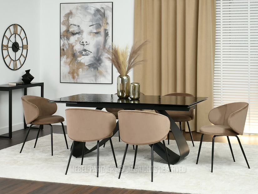 Stolica Carmen (bež + crna)