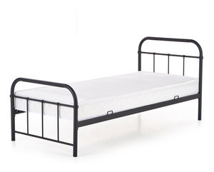 Pat de o persoană 90 cm Lashell 90 (fără saltea) (negru)