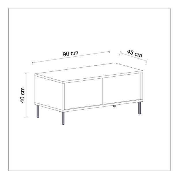 Masă de cafea Iris (Alb)
