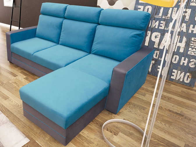 Colțar Malva (Albastru + Gri) (D)