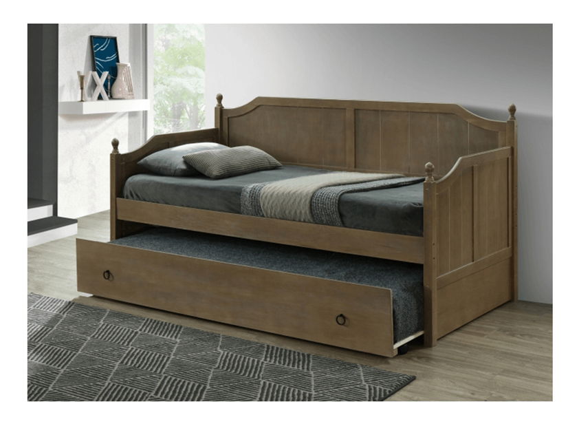 Jednolôžková posteľ s prístelkou 90 cm Byrma (dub antický) (bez matraca)