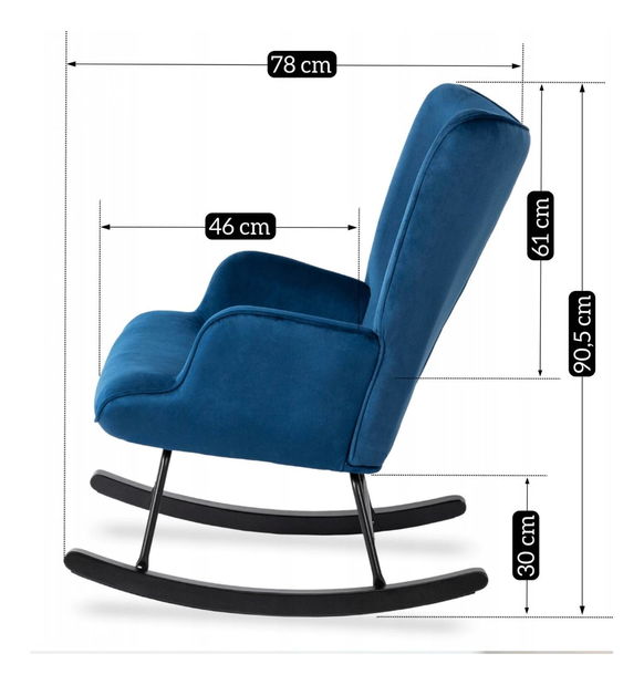 Hintafotel Especula (tengerészkék) 