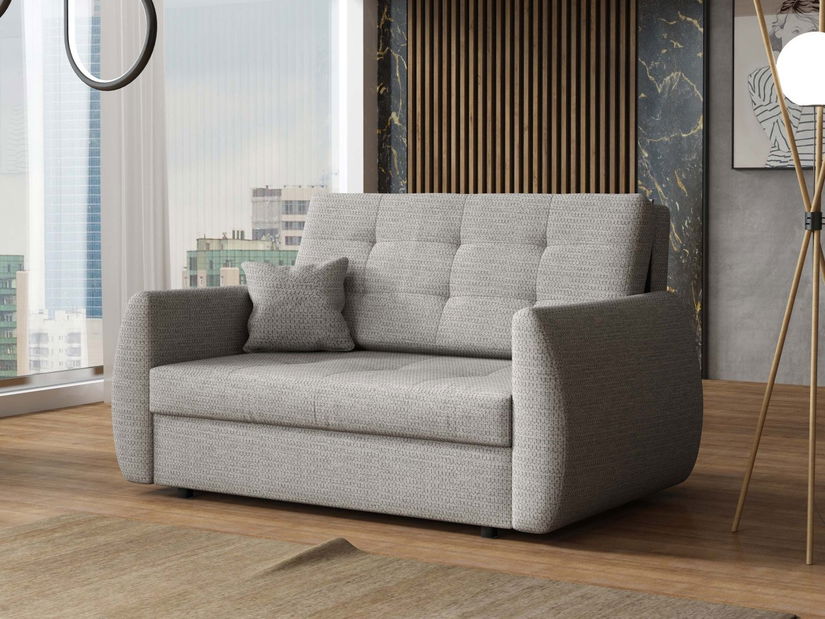 Széthúzható kanapé Clovea Art II (világos szürke) (tárolóhellyel)