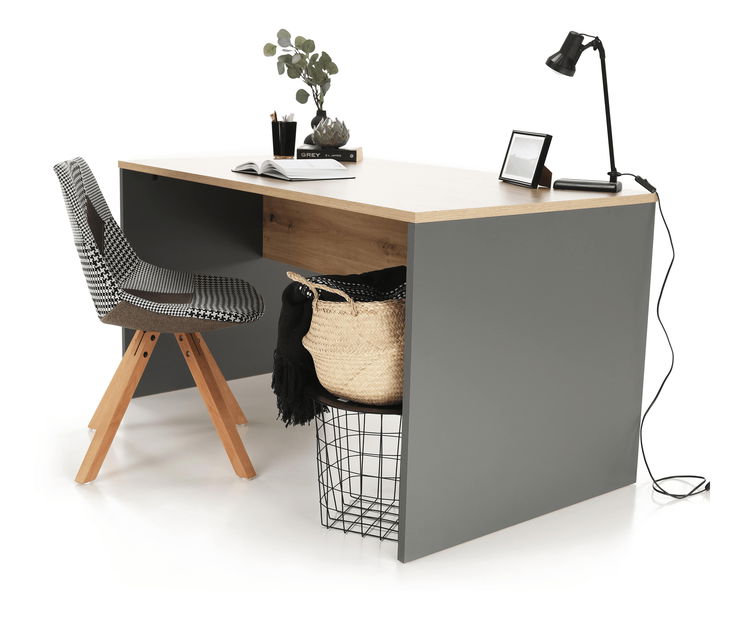 Masă de scris Hamila NEW TYP 11 (grafit + stejar artisan)