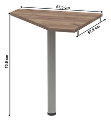 Rohový stolík Hansa 2 NEW 06 (kraft dunkel)