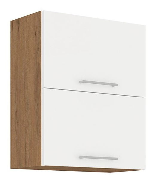 Felső konyhaszekrény Bronte 60 GU-72 2F (lancelot tölgy + fehér fényes)