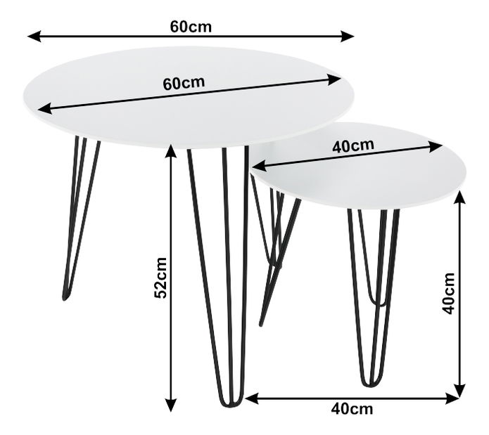Príručný stolík Hadir (2 ks.)