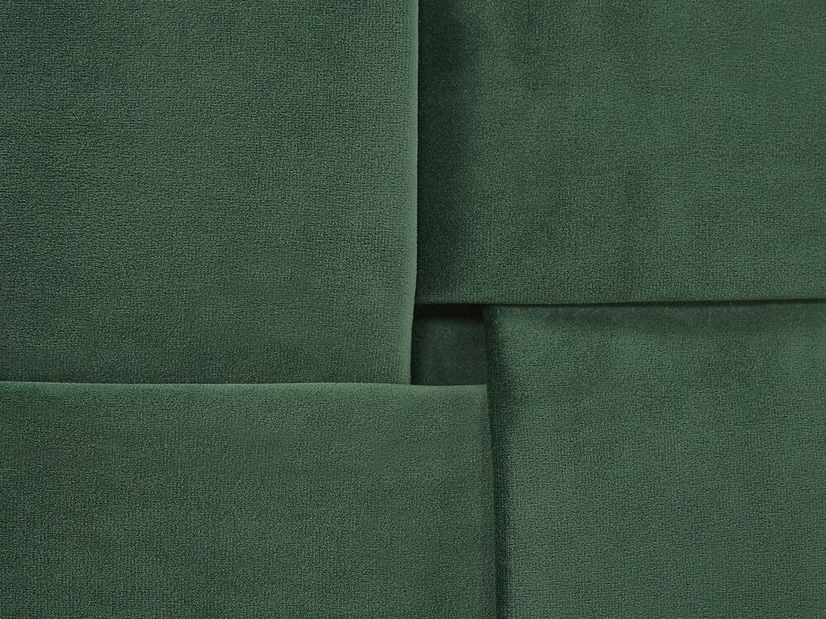 Manželská posteľ 140 cm LIMO (polyester) (tmavozelená) (s roštom)