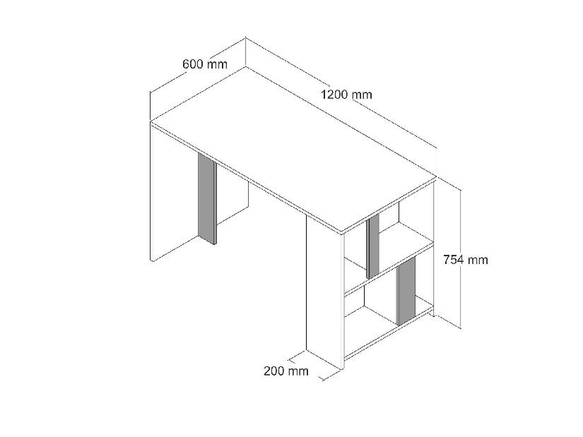 Masă PC Limba (Nuc + Galben)