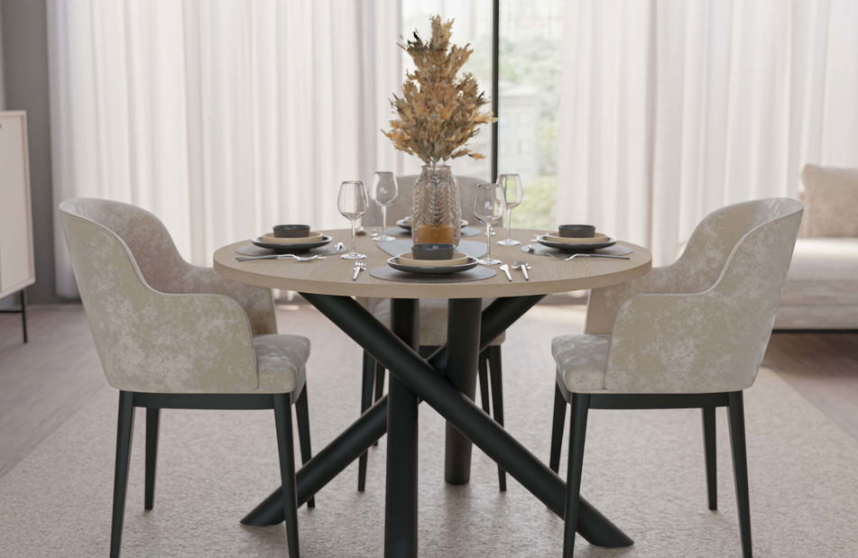 Kerek étkezőasztal 110 cm Ossla (lindberg tölgy)