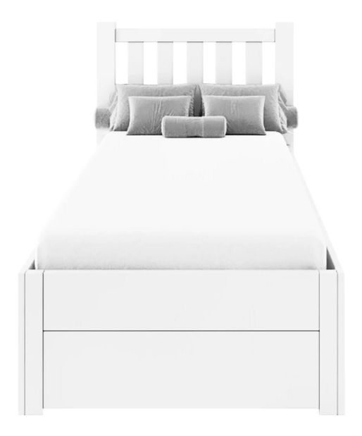 Egyszemélyes ágy 90 cm Luciusa (fehér) 