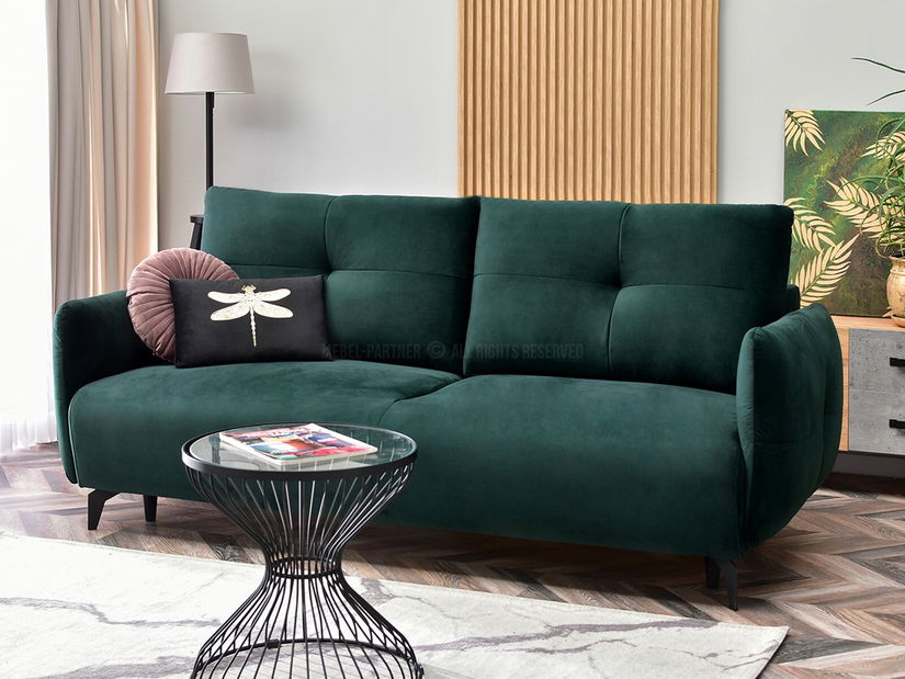 Kétszemélyes kanapé Lasciare (zöld + fekete)