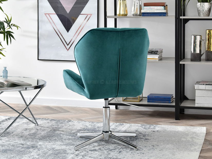 Fotoliu Velma S (turcoaz + negru)