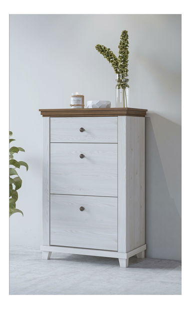 Comodă Navori (cenușiu + stejar lefkas)